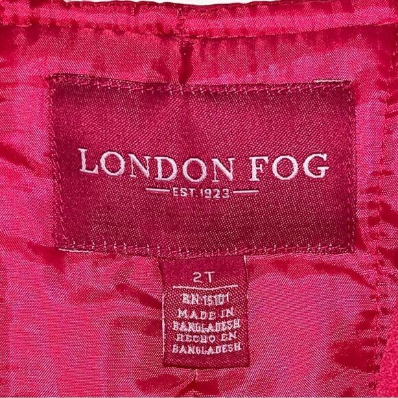 London Fog Toddler Size 2T Ski Bibs Sledding Tubing Gear Snow Wear Pink - Picture 4 of 4